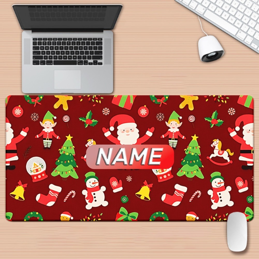 Pc Gaming Names - Tapis de bureau personnalisé de noël,