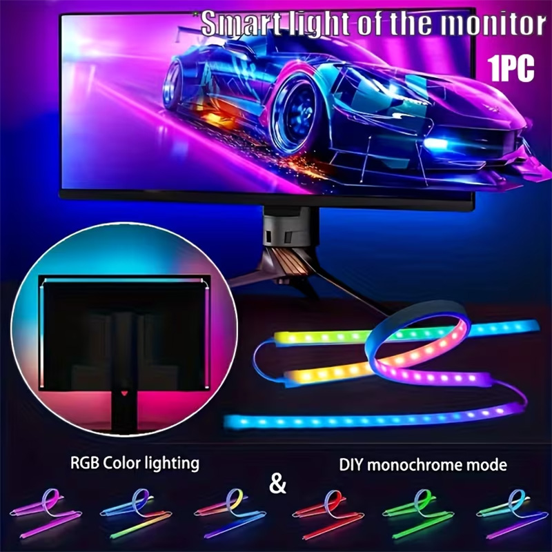 Pc Gaming Games - Bande lumineuse de jeu RGB, rétroéclairage