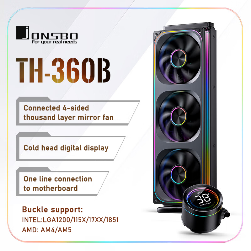 Pc Water Cooling - Jonsbo TH-360 AIO CPU refroidissement liquide