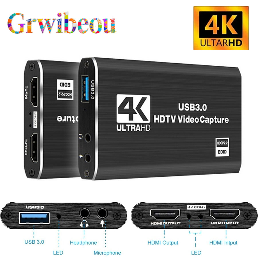 Pc Gaming Games - Carte d'acquisition vidéo 4K USB 3.0,