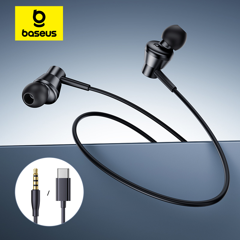 Pc Gaming Earphones - Baseus Encok CZ11/HZ11 écouteurs filaires type-c/3.5mm