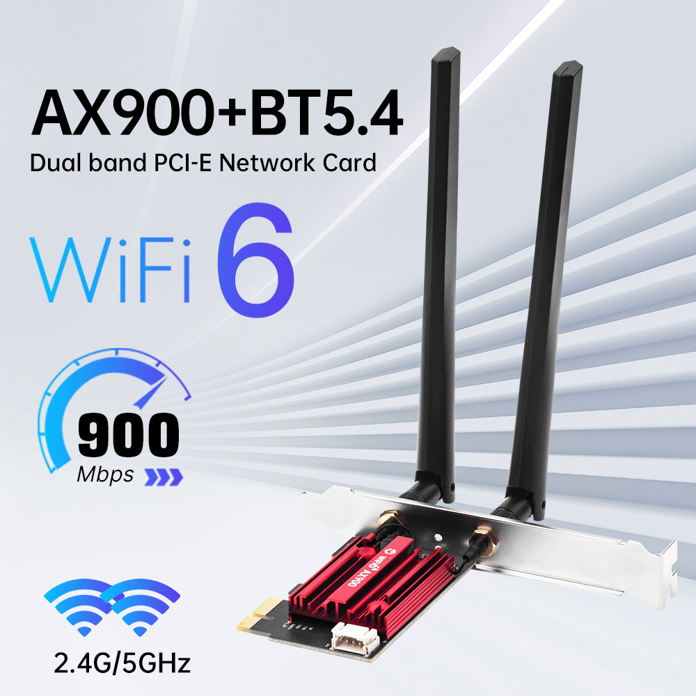 Pc Gaming Gta 6 - Carte réseau WiFi 6 PCIe FV-AX900pro,