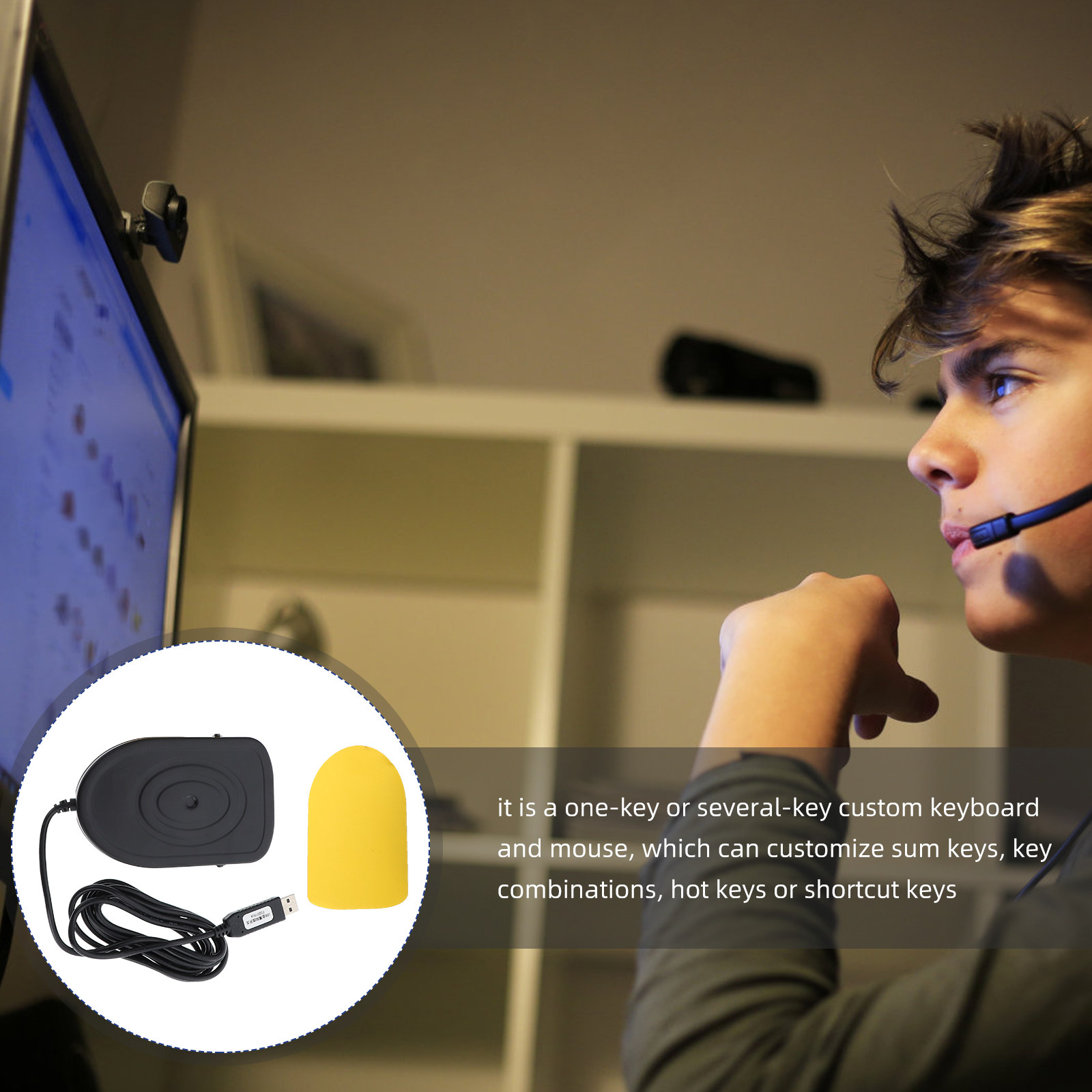 Pédale USB mécanique en métal  - Usb Foot Pedal Gaming avis et prix