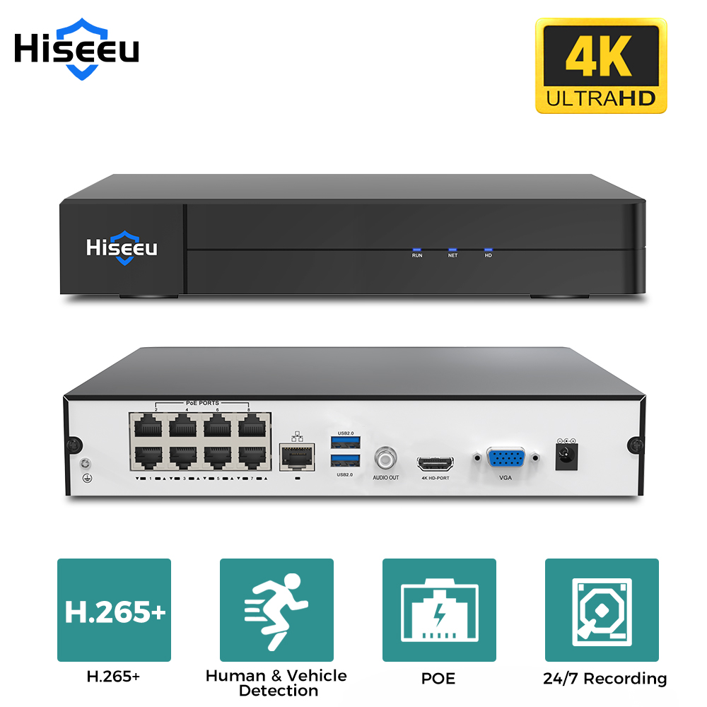 Hiseeu 8CH 4K PoE NVR réseau e - Webcam 4K avis et prix