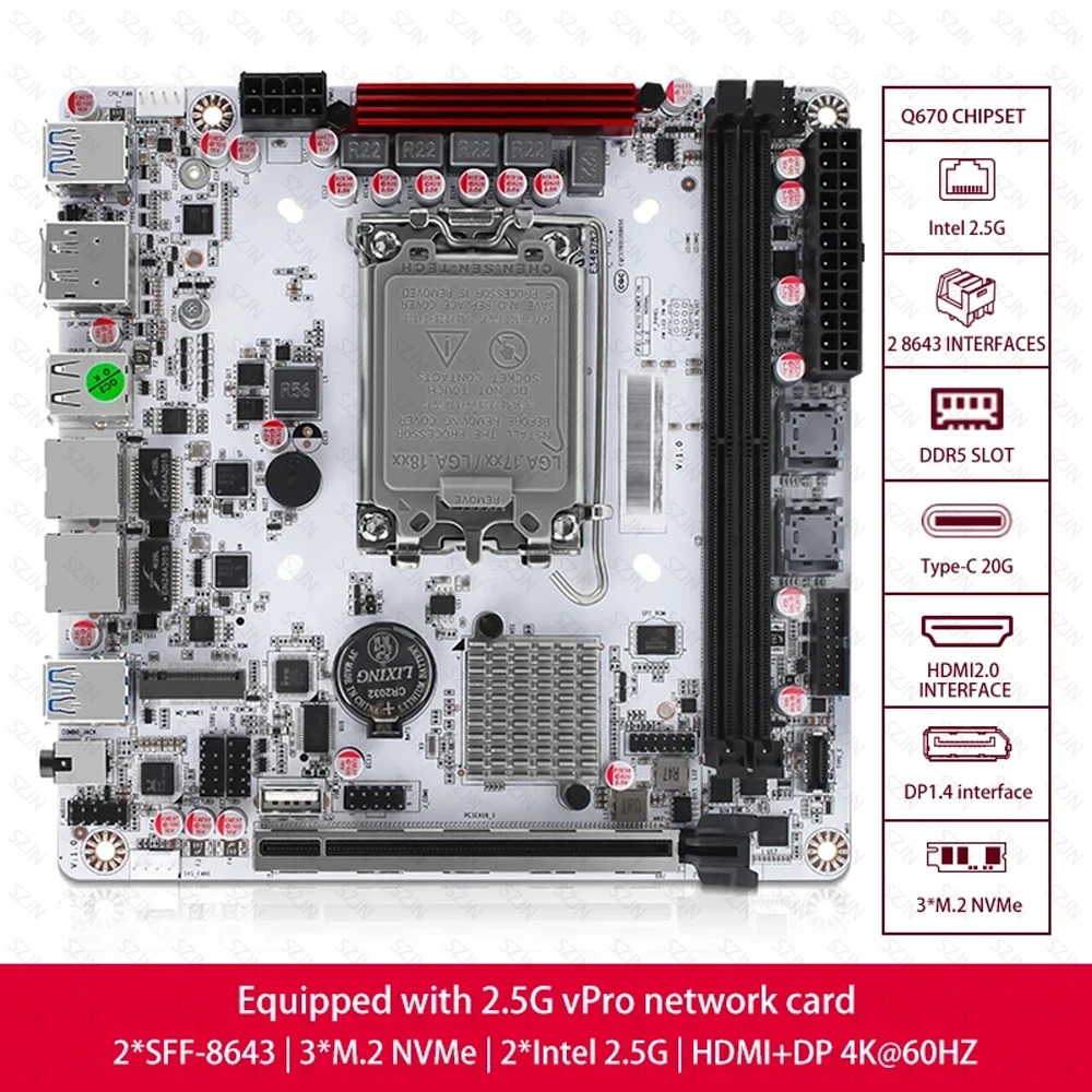 Kit de carte mère NAS ITX Q670 - Pc Gaming I7 14Th Gen avis et prix