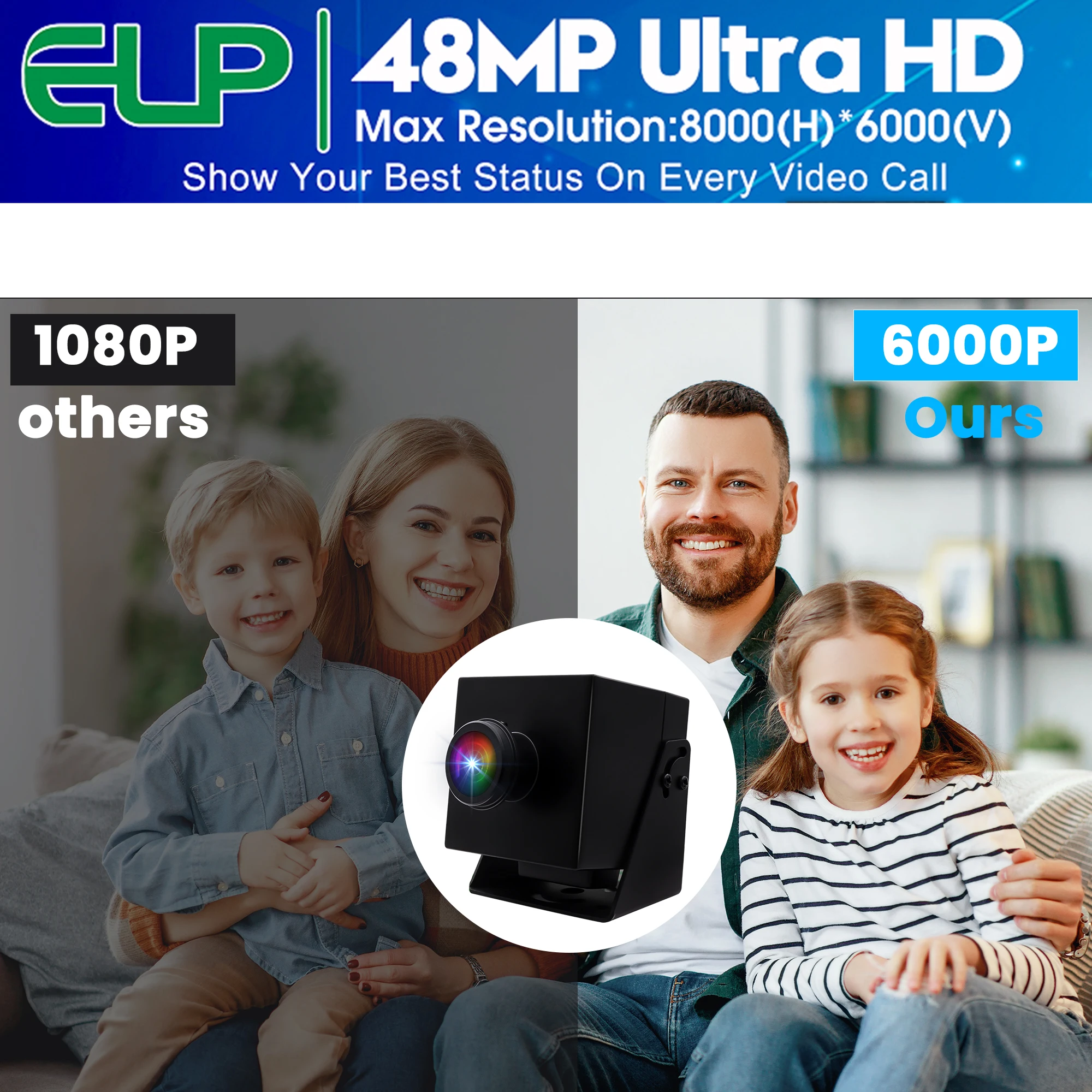Caméra USB ELP 48MP 8K Ultra H - Webcam 4K avis et prix