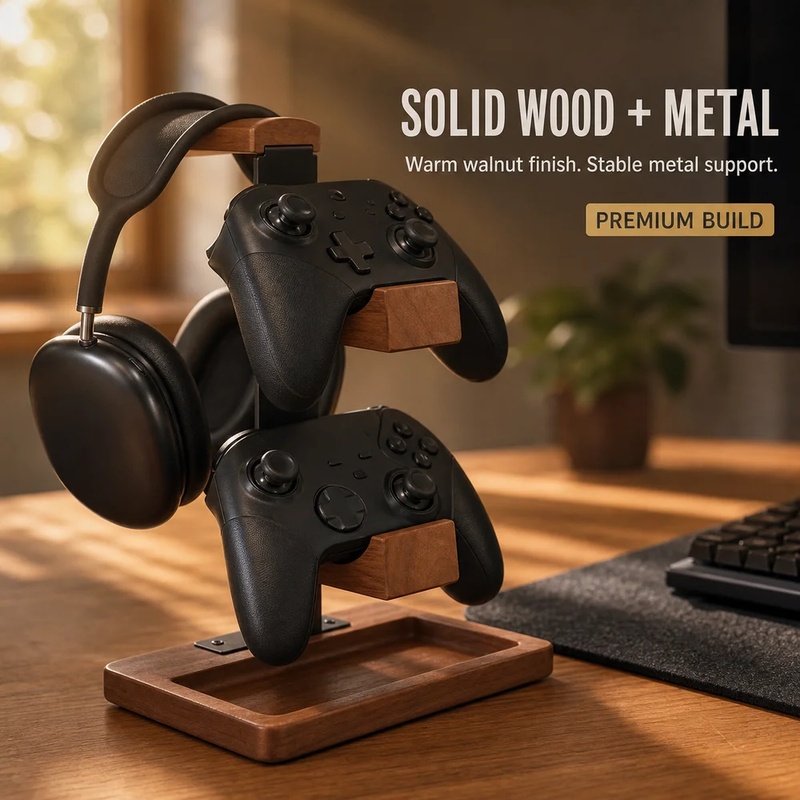 Support de casque en bois, sup - Pc Gaming Earphones avis et prix