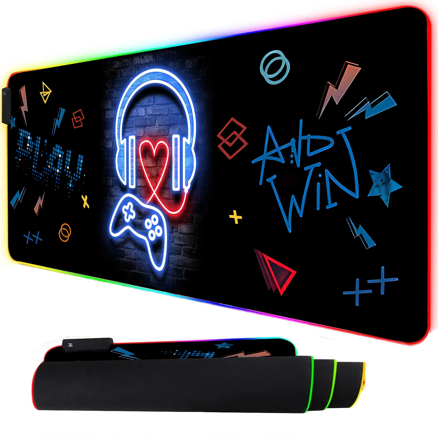 Rvb néon contrôleur de jeu Art - Rgb Mousepad avis et prix