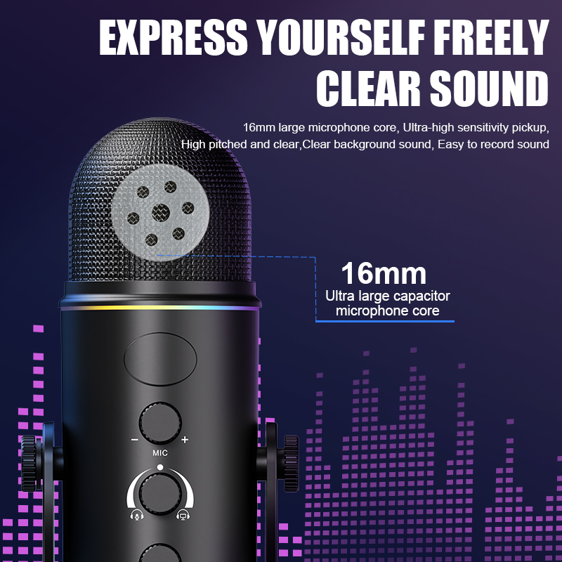 Microphone de jeu USB RGB, Con - Pc Gaming Youtubers avis et prix
